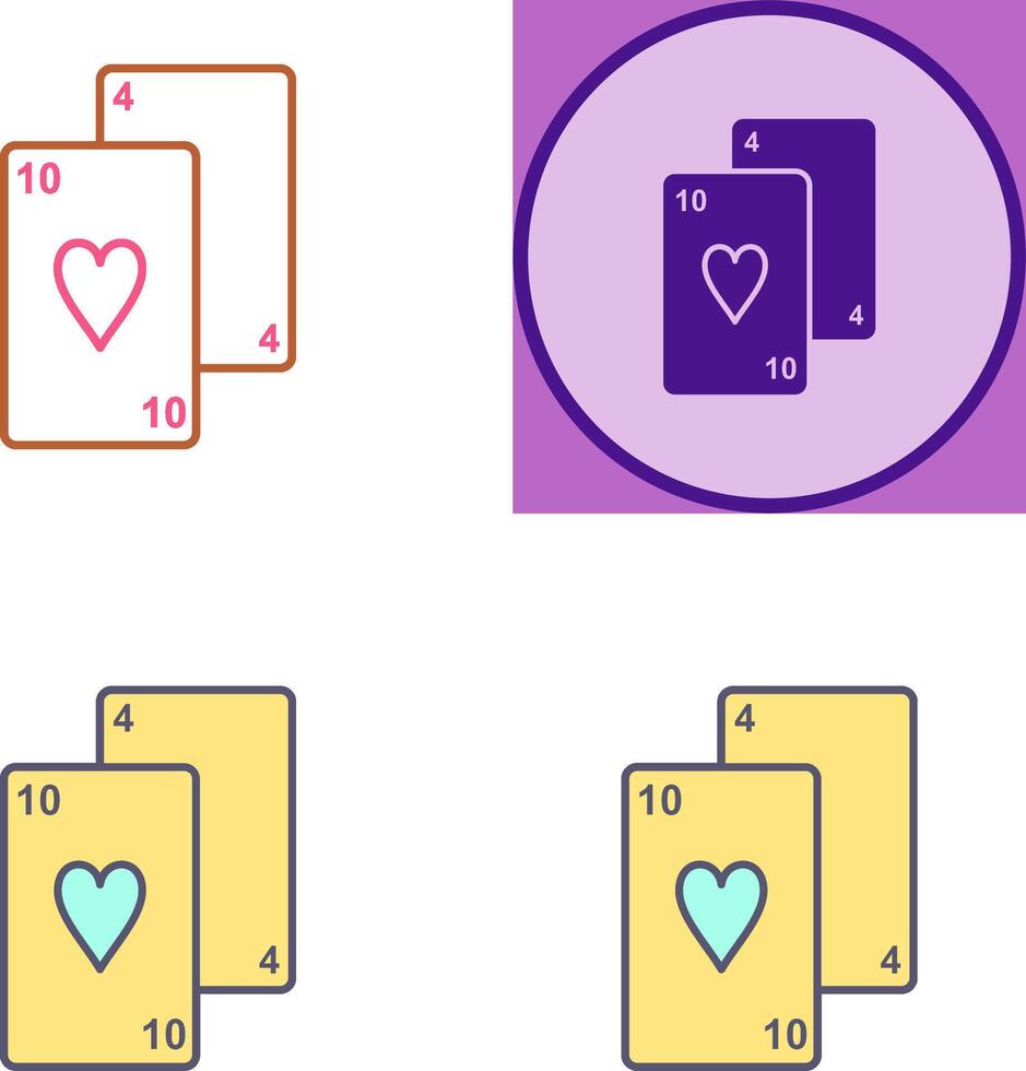 Playing Cards Icon Design vector