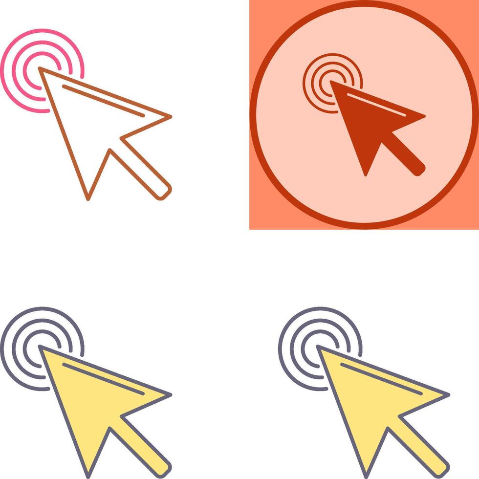 Unique Click Icon Design vector
