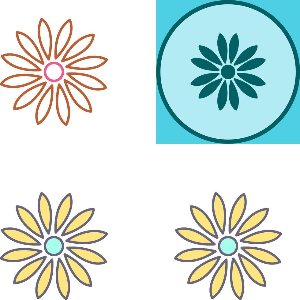 Unique Flower Icon Design vector