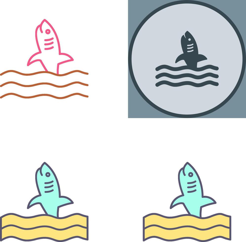 Dangerous Shark Icon Design vector