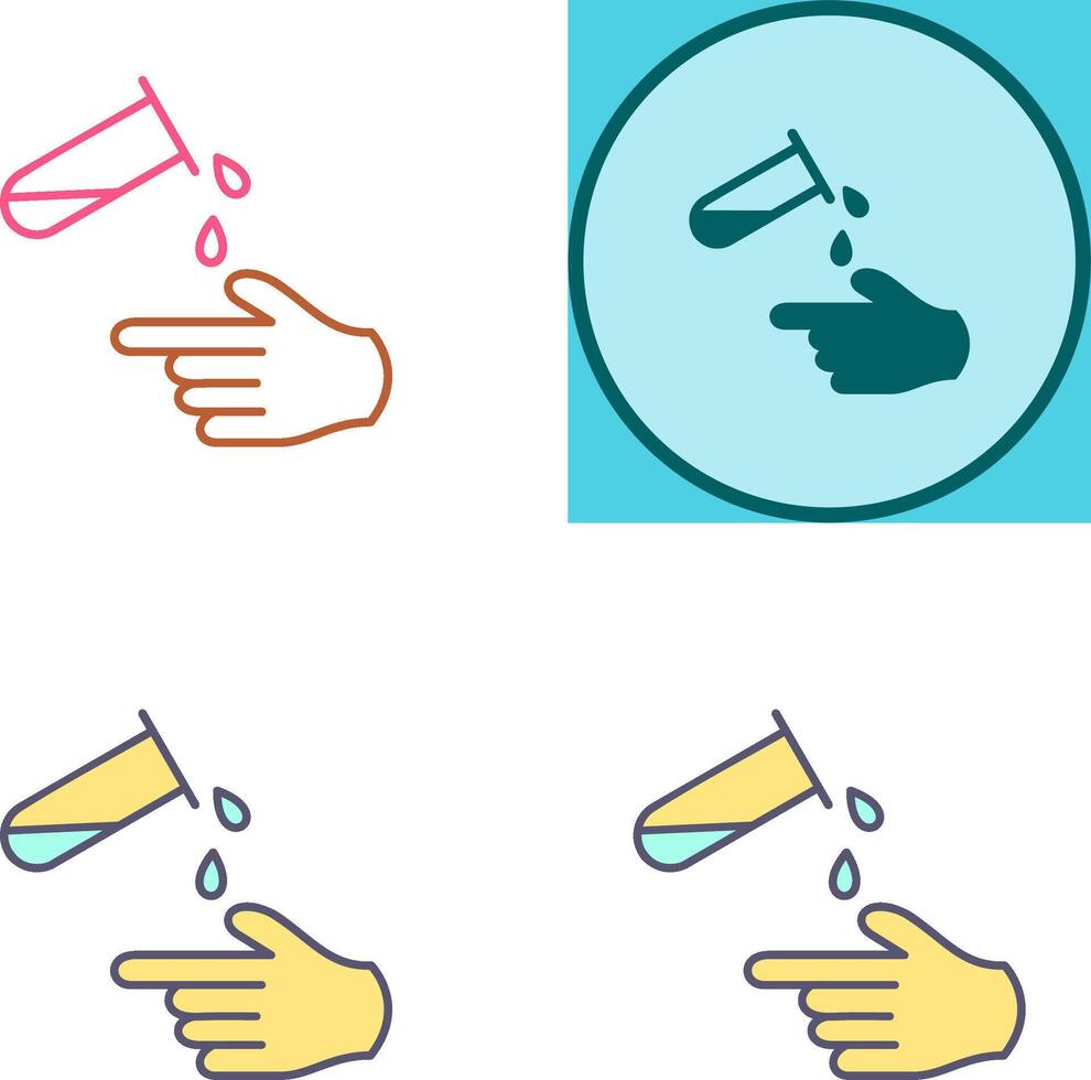 Corrosive Hazard Icon Design vector