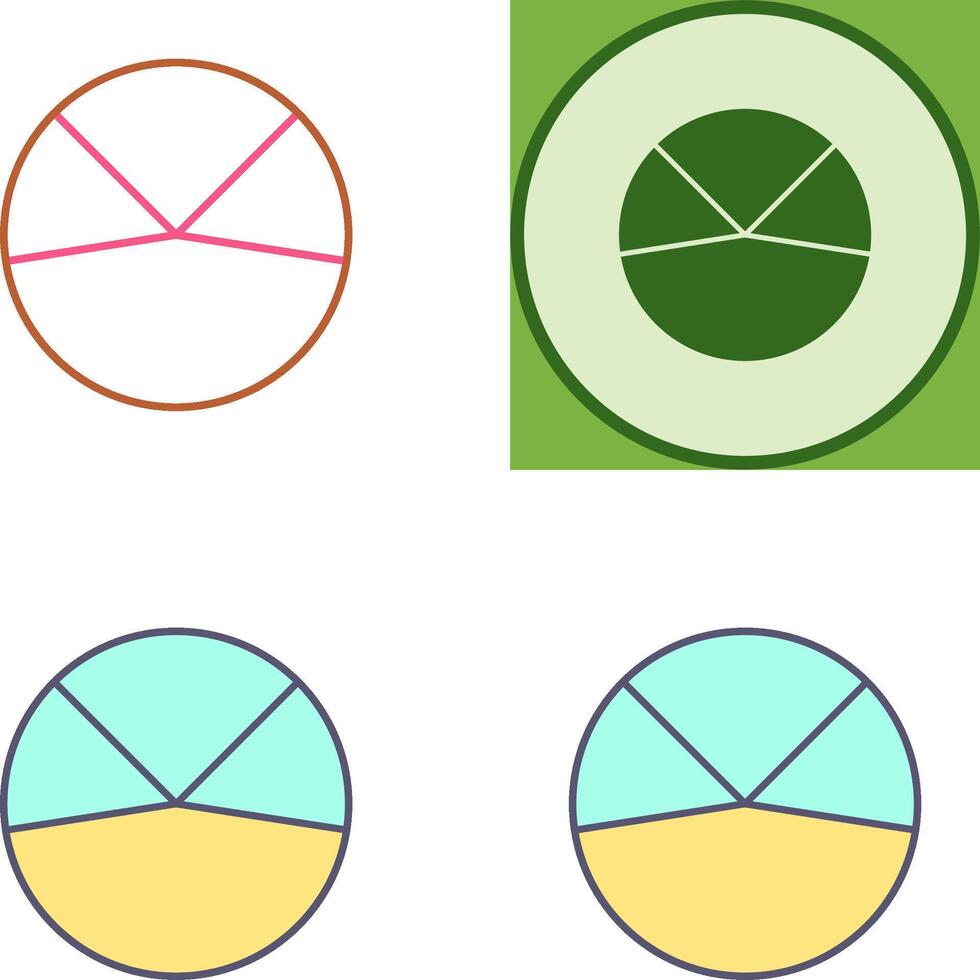 Pie Chart Analysis Icon Design vector