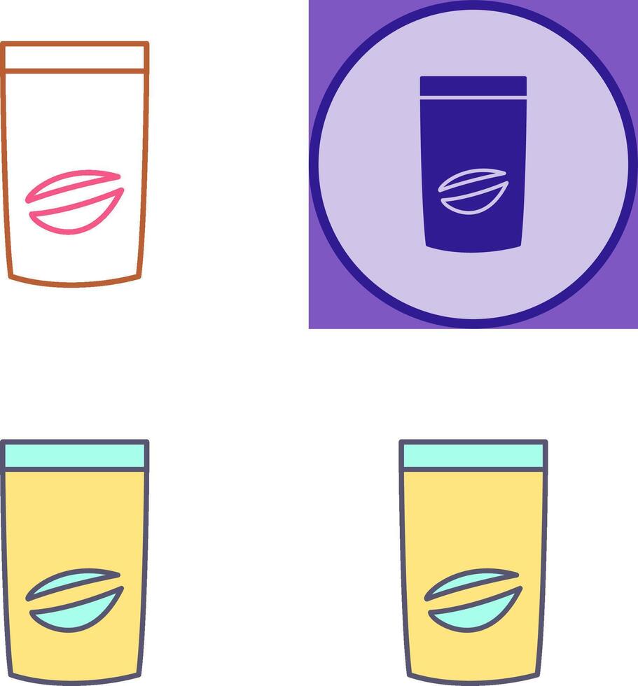 Coffee Bag Icon Design vector