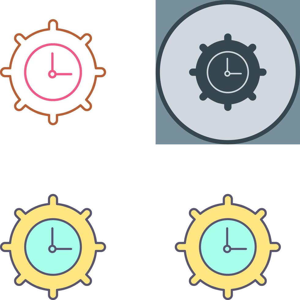 Time Settings Icon Design vector