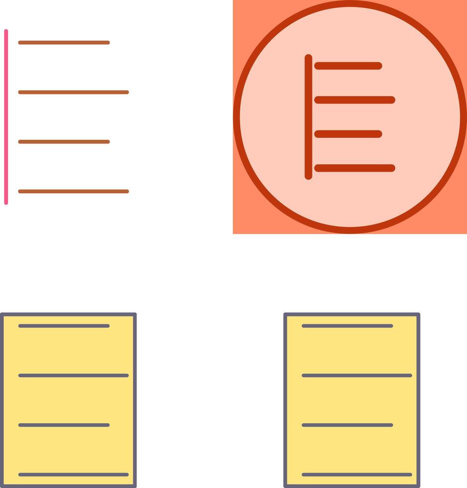 Unique Left Align Icon Design vector