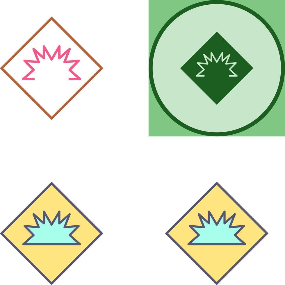 Danger of Welding Flash Icon Design vector