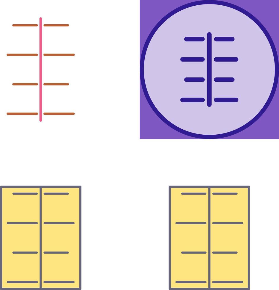 Unique Center Align Icon Design vector