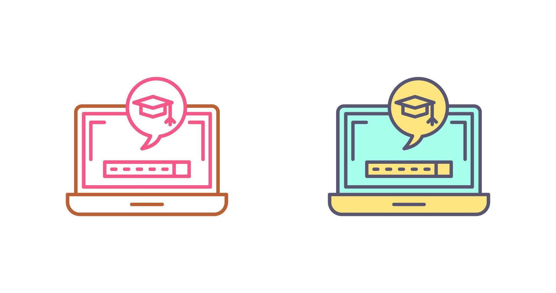 Digital Learning Icon Design vector