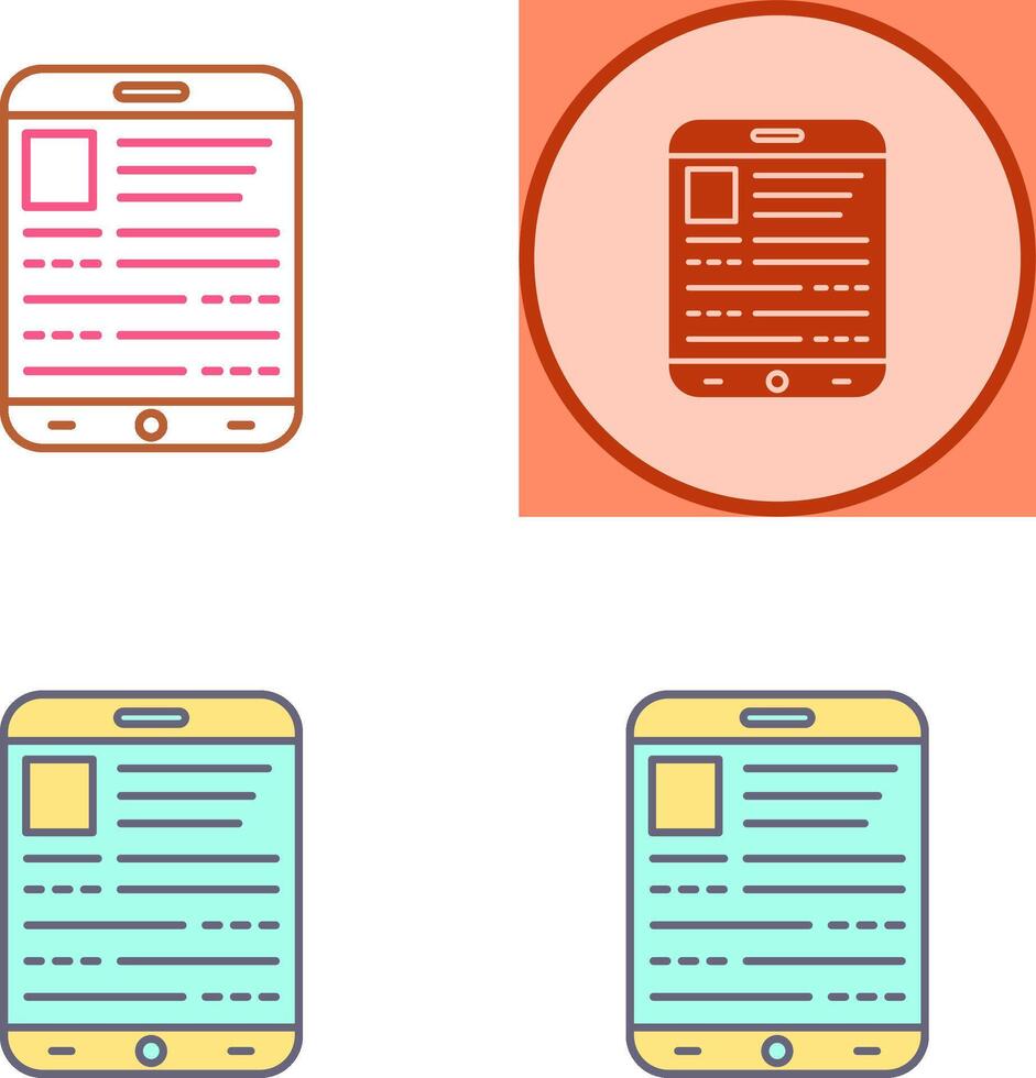 Ebook Icon Design vector