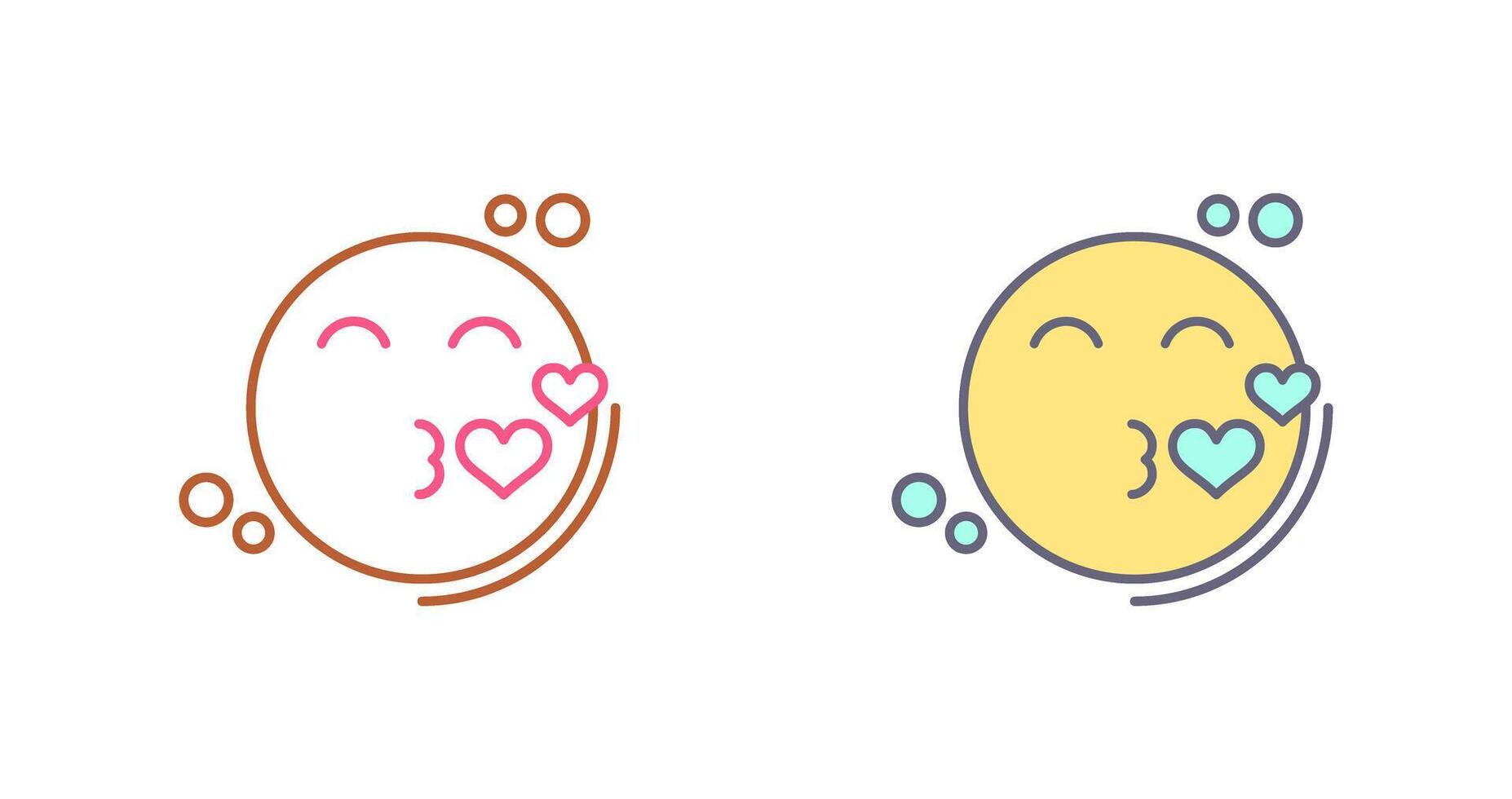 Kiss Icon Design vector