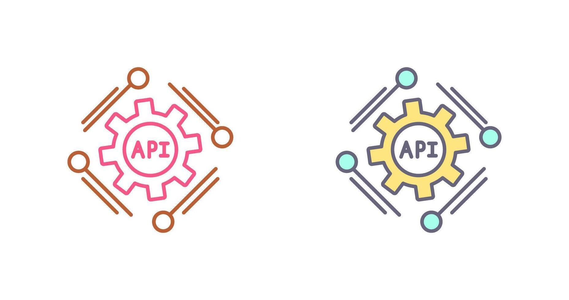 Api Icon Design vector