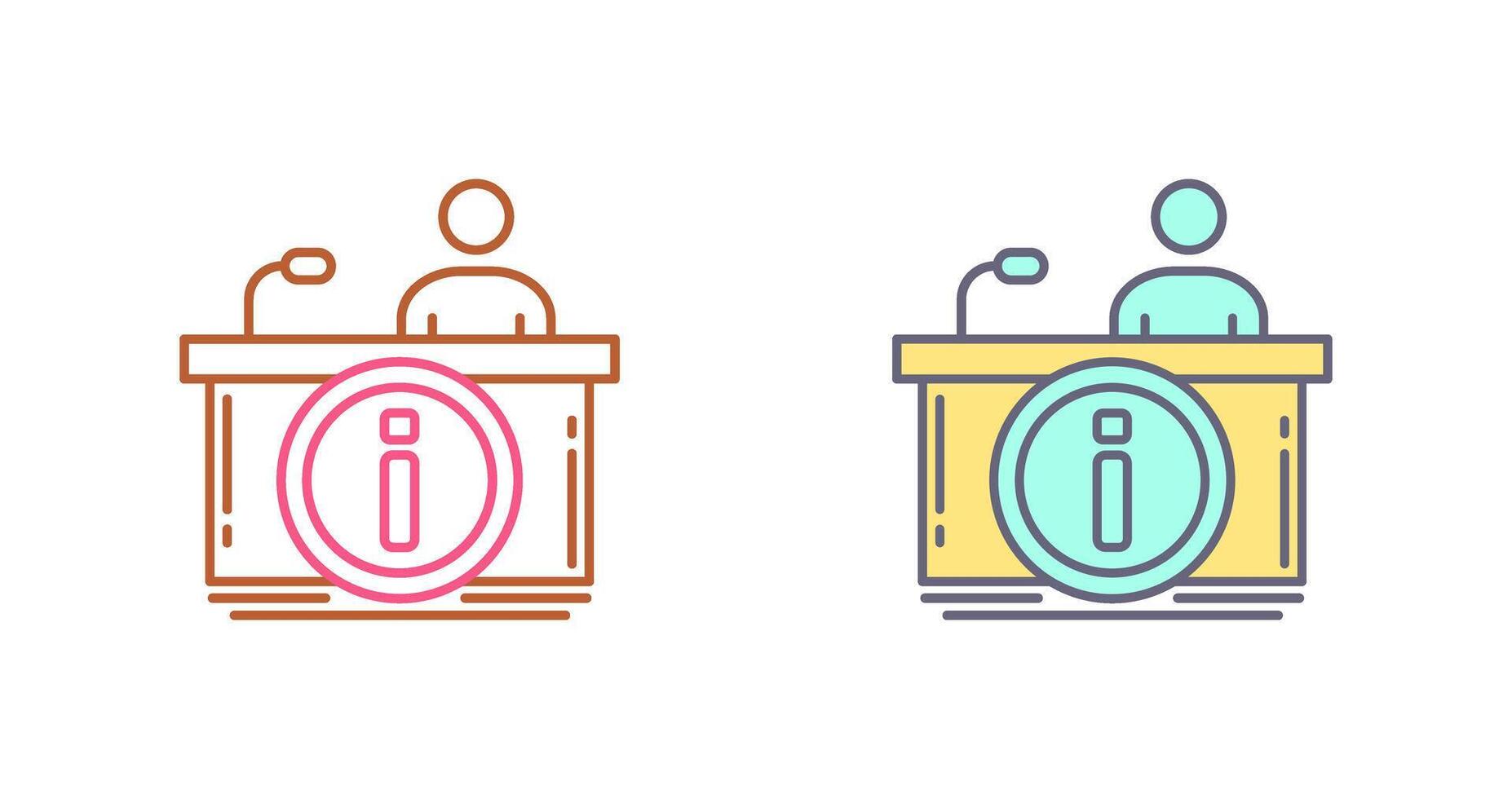 Information Desk Icon Design vector