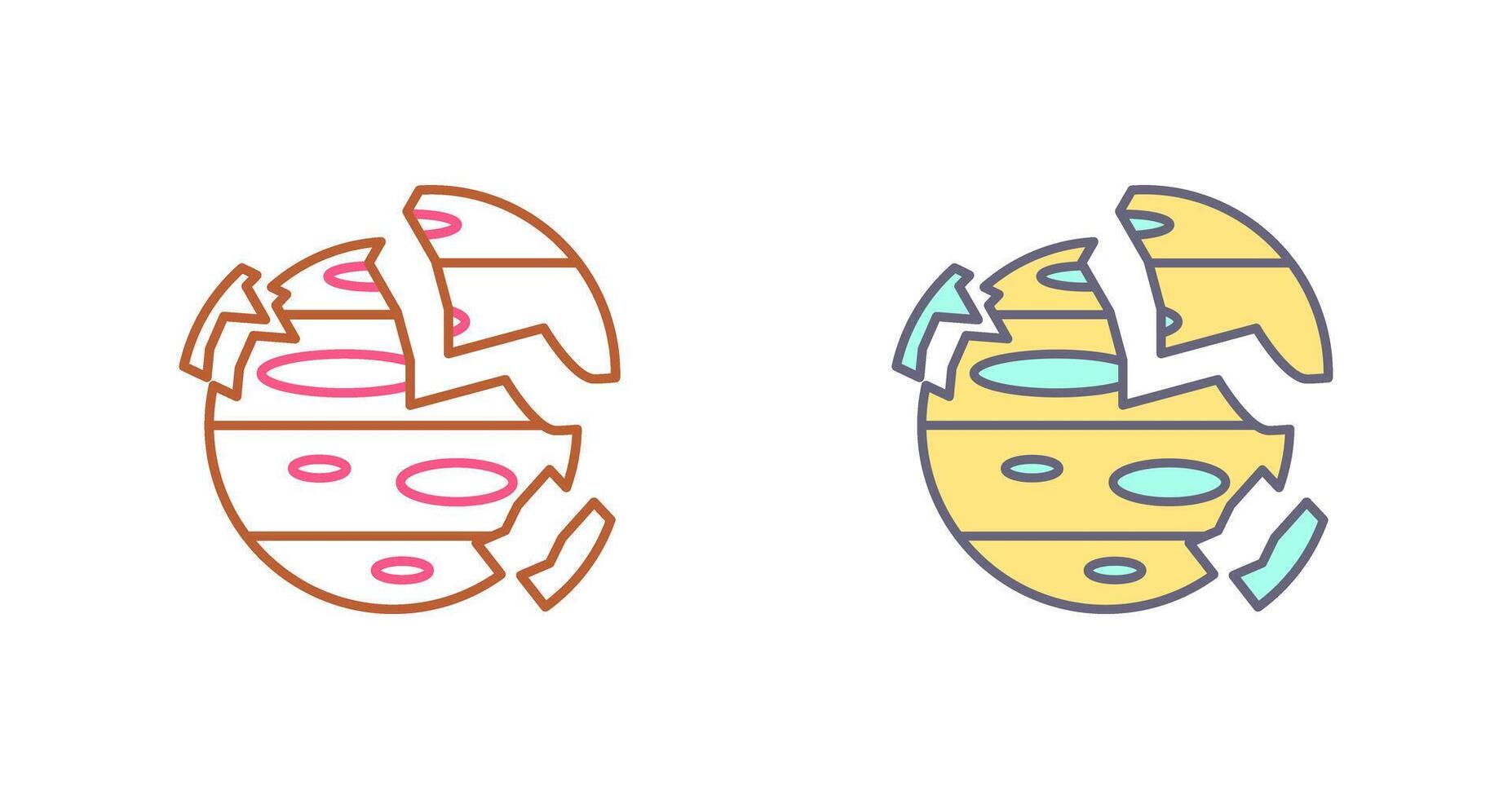Destroyed Icon Design vector