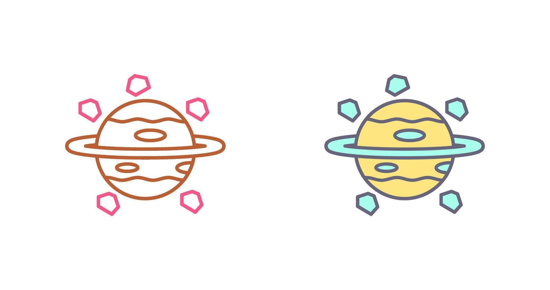 Saturn Icon Design vector