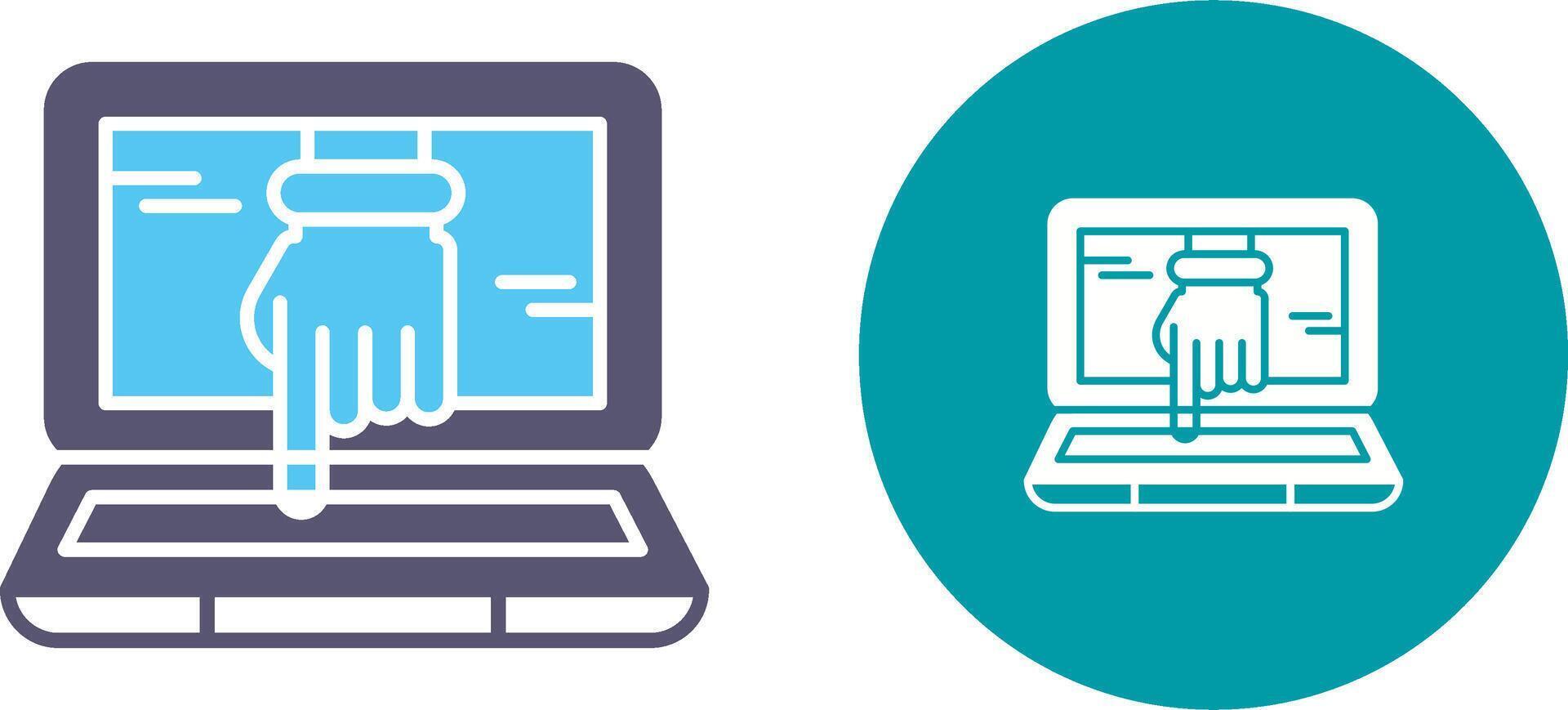 Computer Hacking Icon Design vector