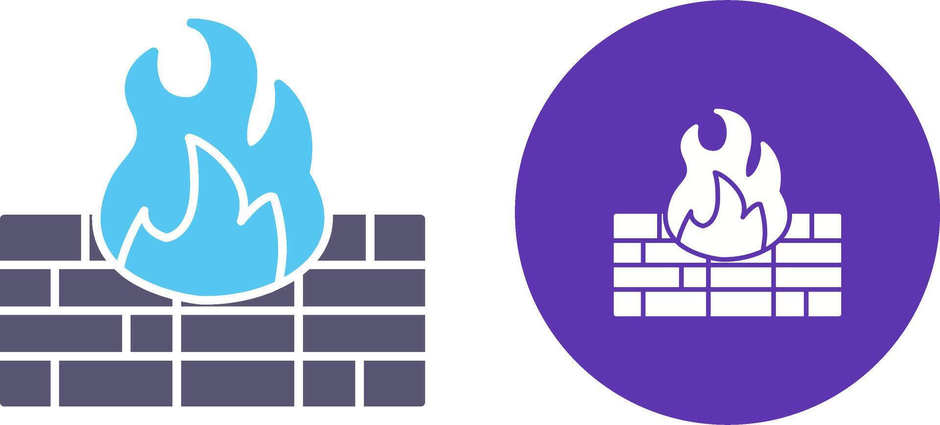 Firewall Icon Design vector