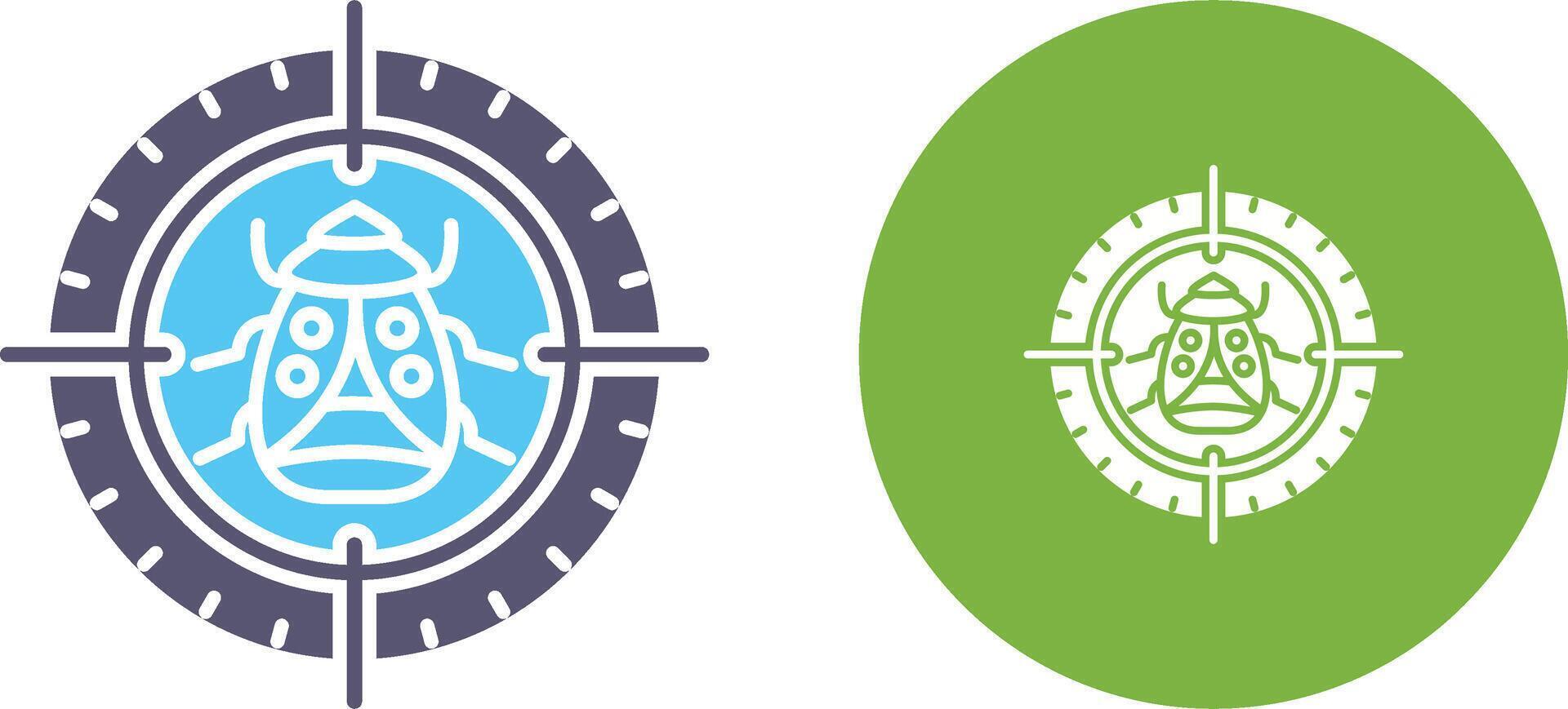 Bug Target Icon Design vector