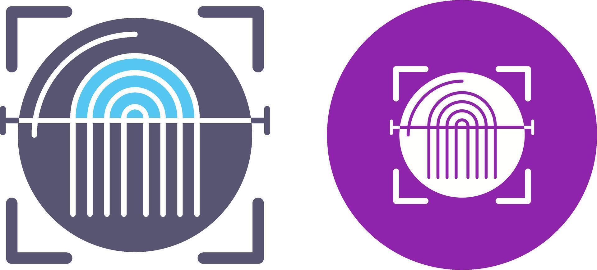 Fingerprint Scanner Icon Design vector