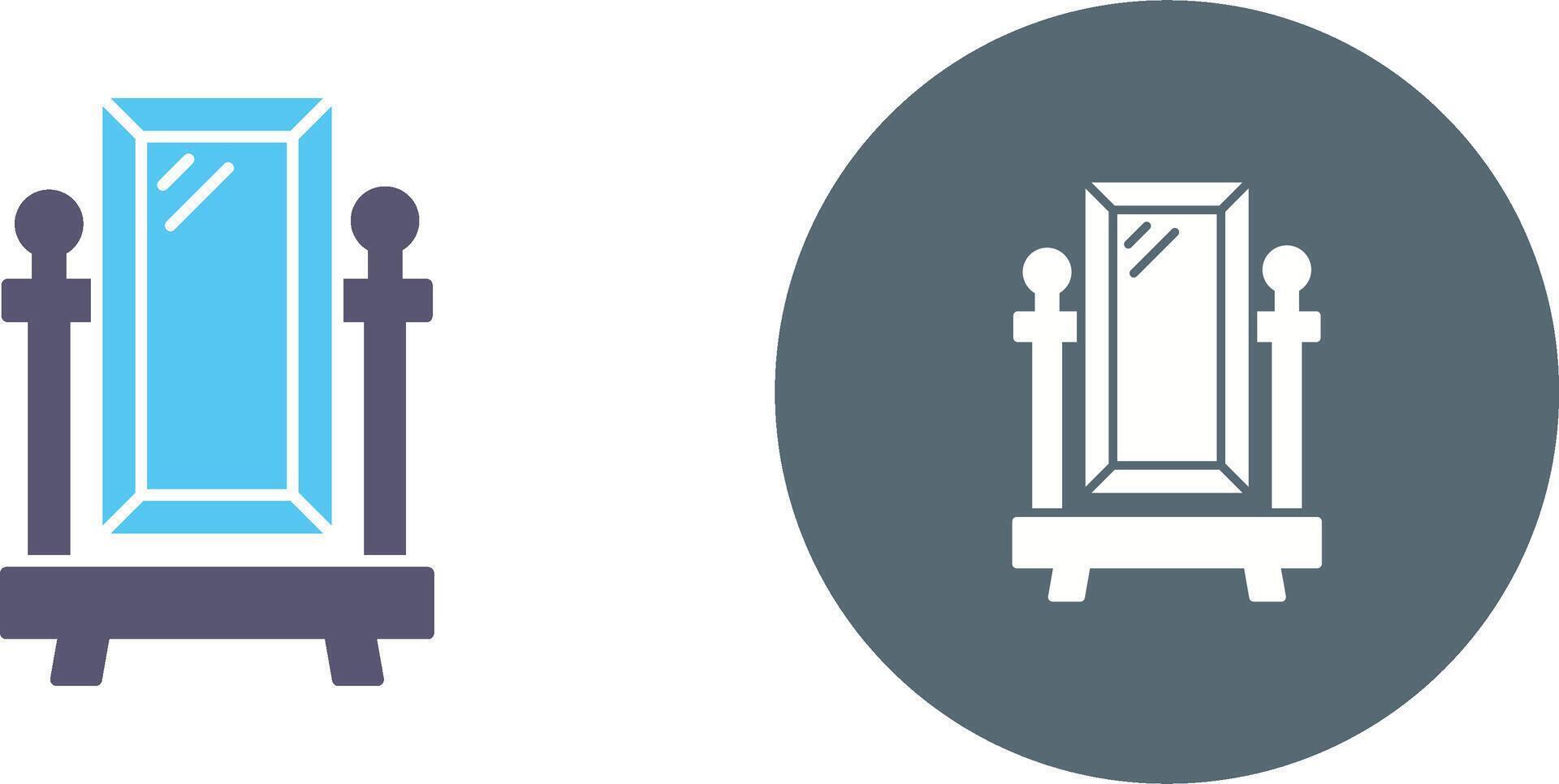 Floor Mirror Icon Design vector