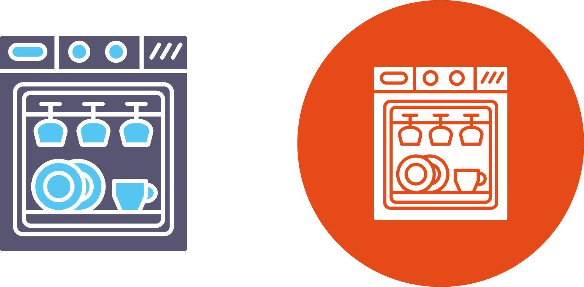 Dishwasher Icon Design vector
