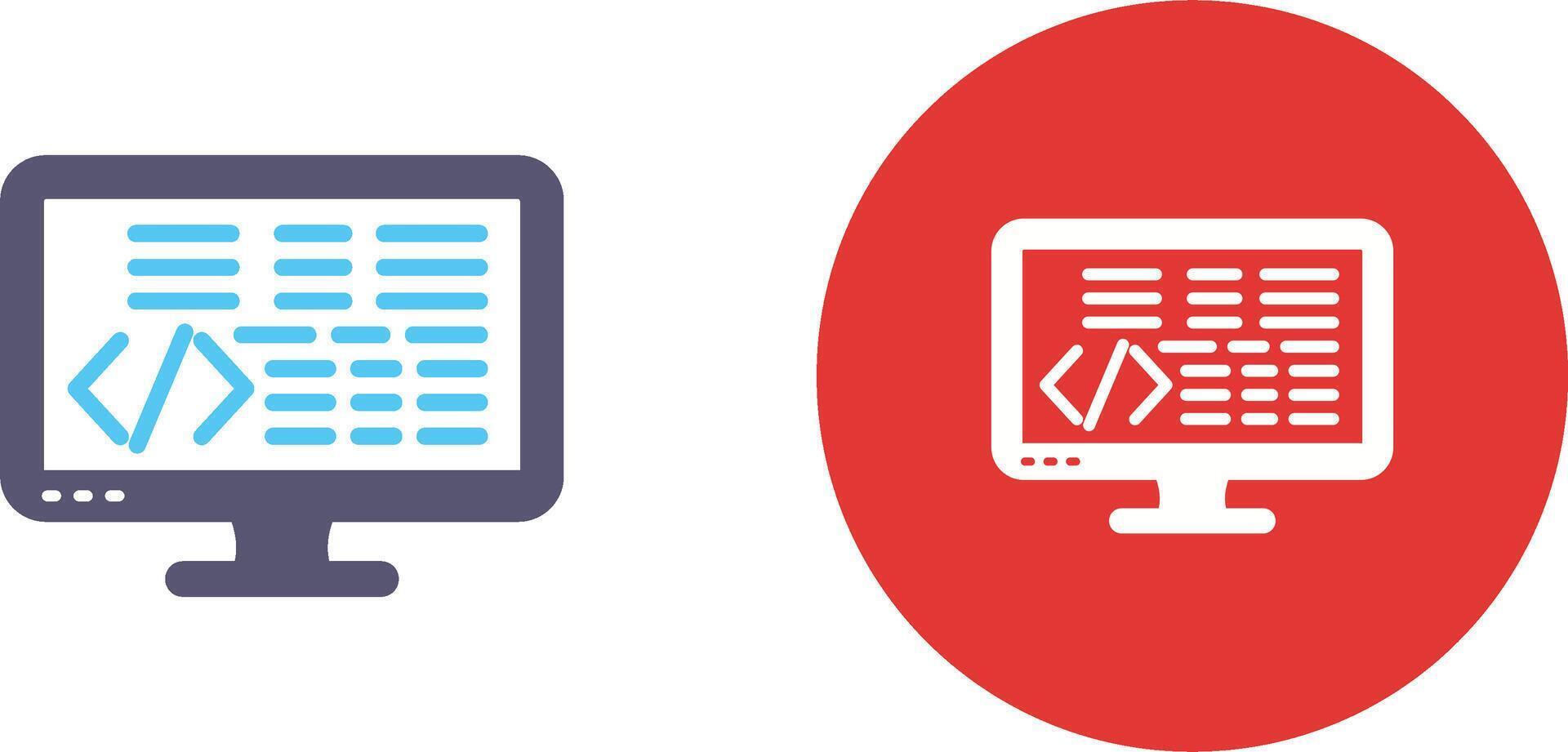 Coding Icon Design vector