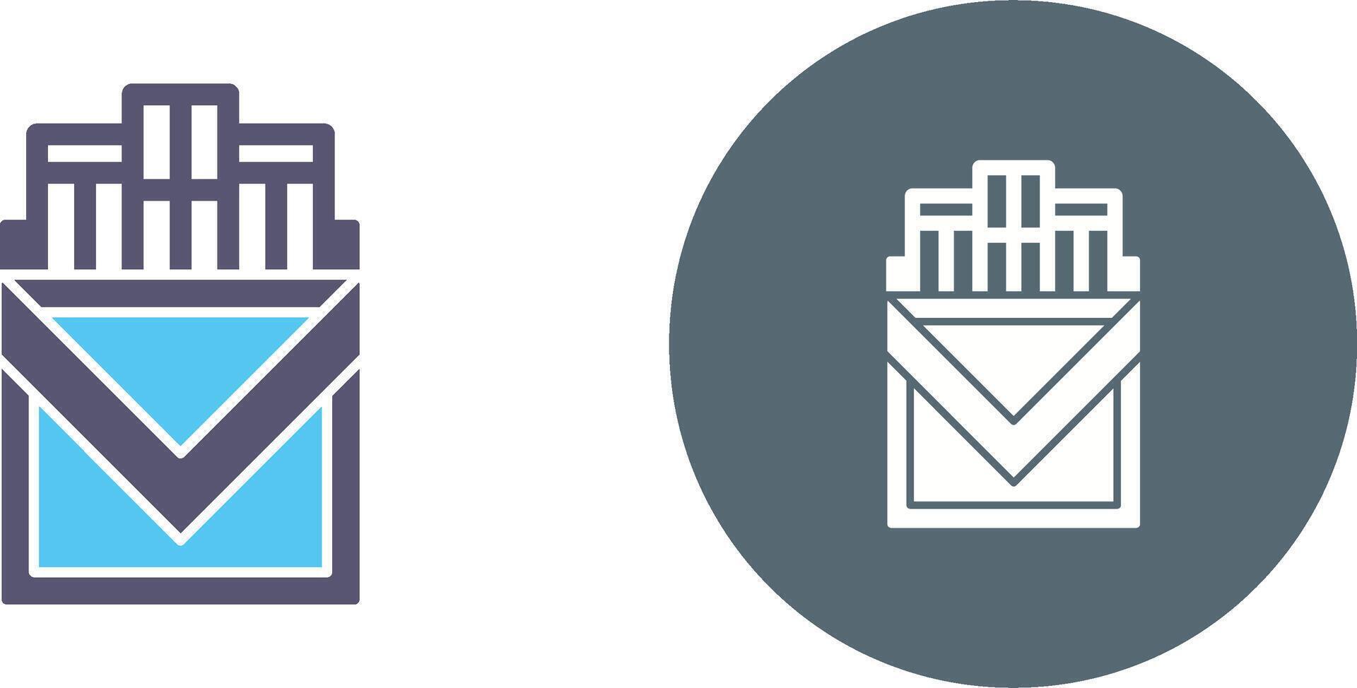 Cigarette Pack Icon Design vector