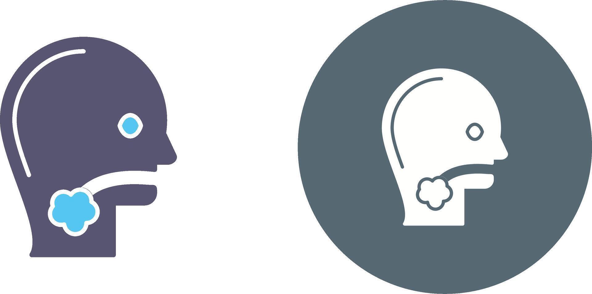 Throat Cancer Icon Design vector