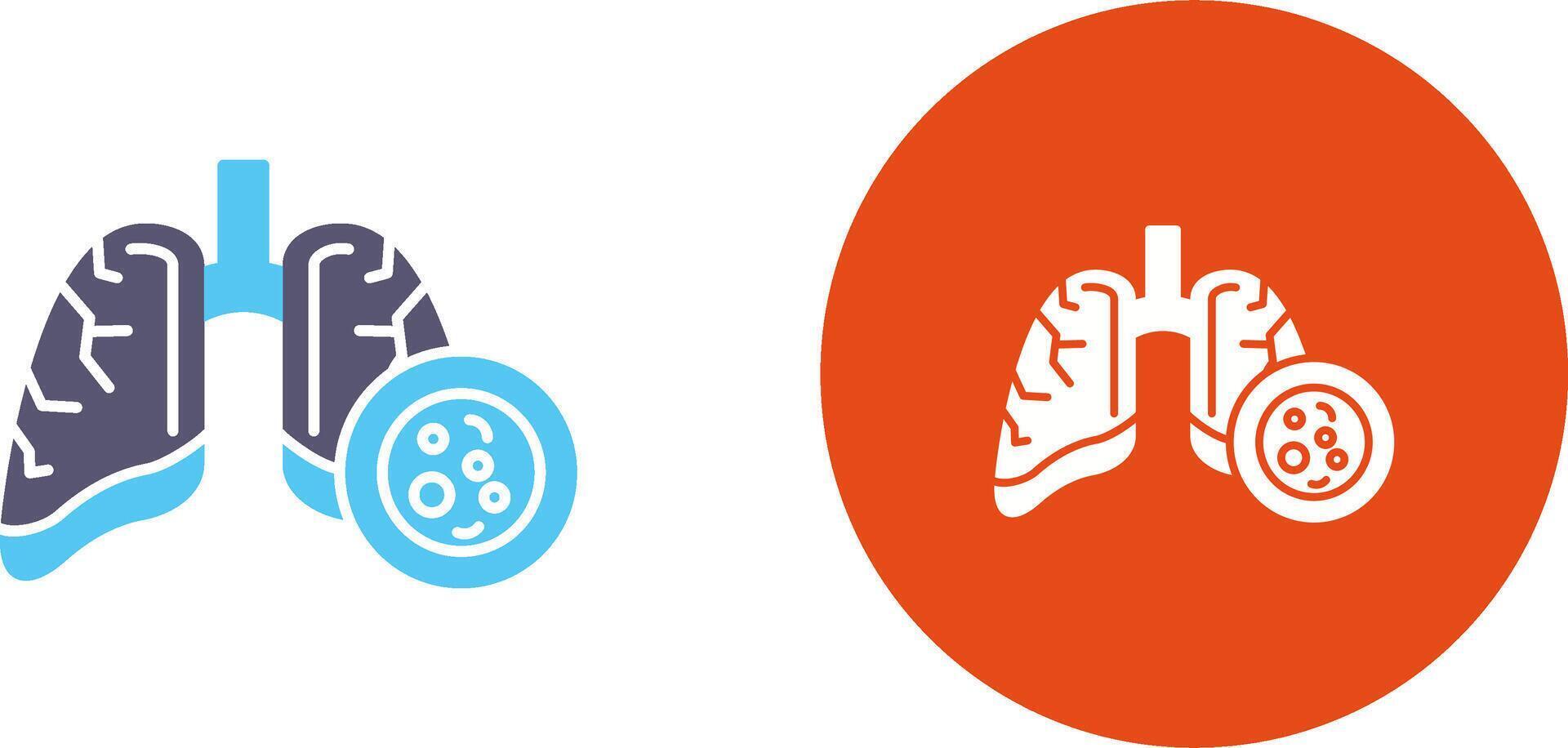 Lung Cancer Icon Design vector