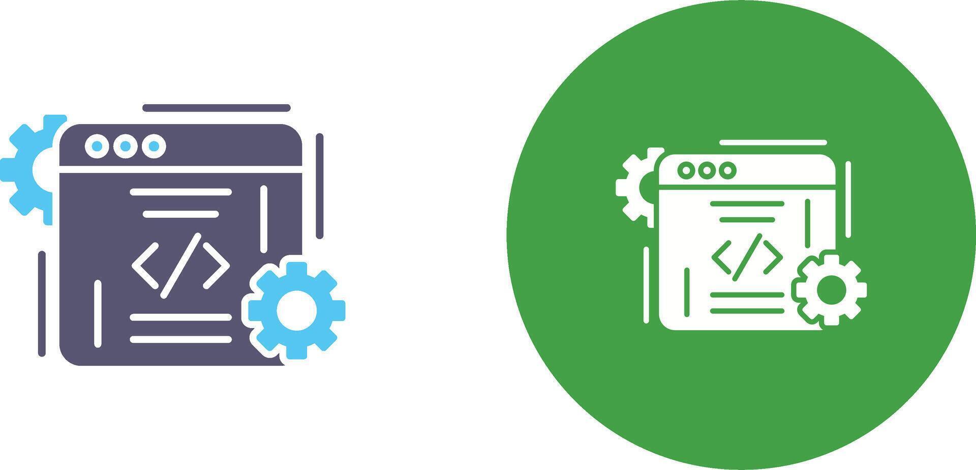 Coding Icon Design vector