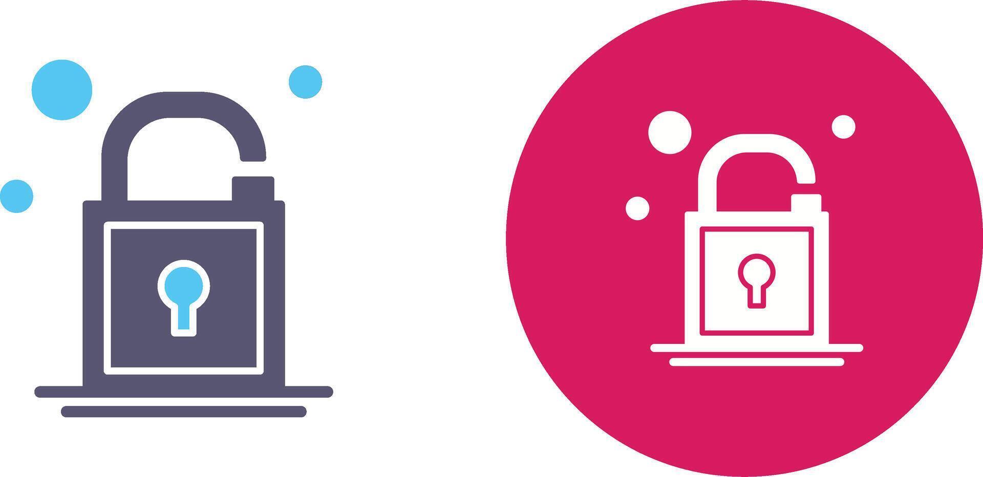Open Lock Icon Design vector