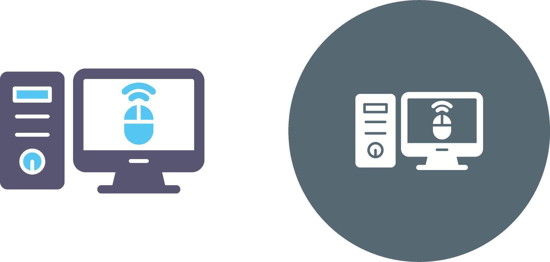 Desktop Computer Icon Design vector