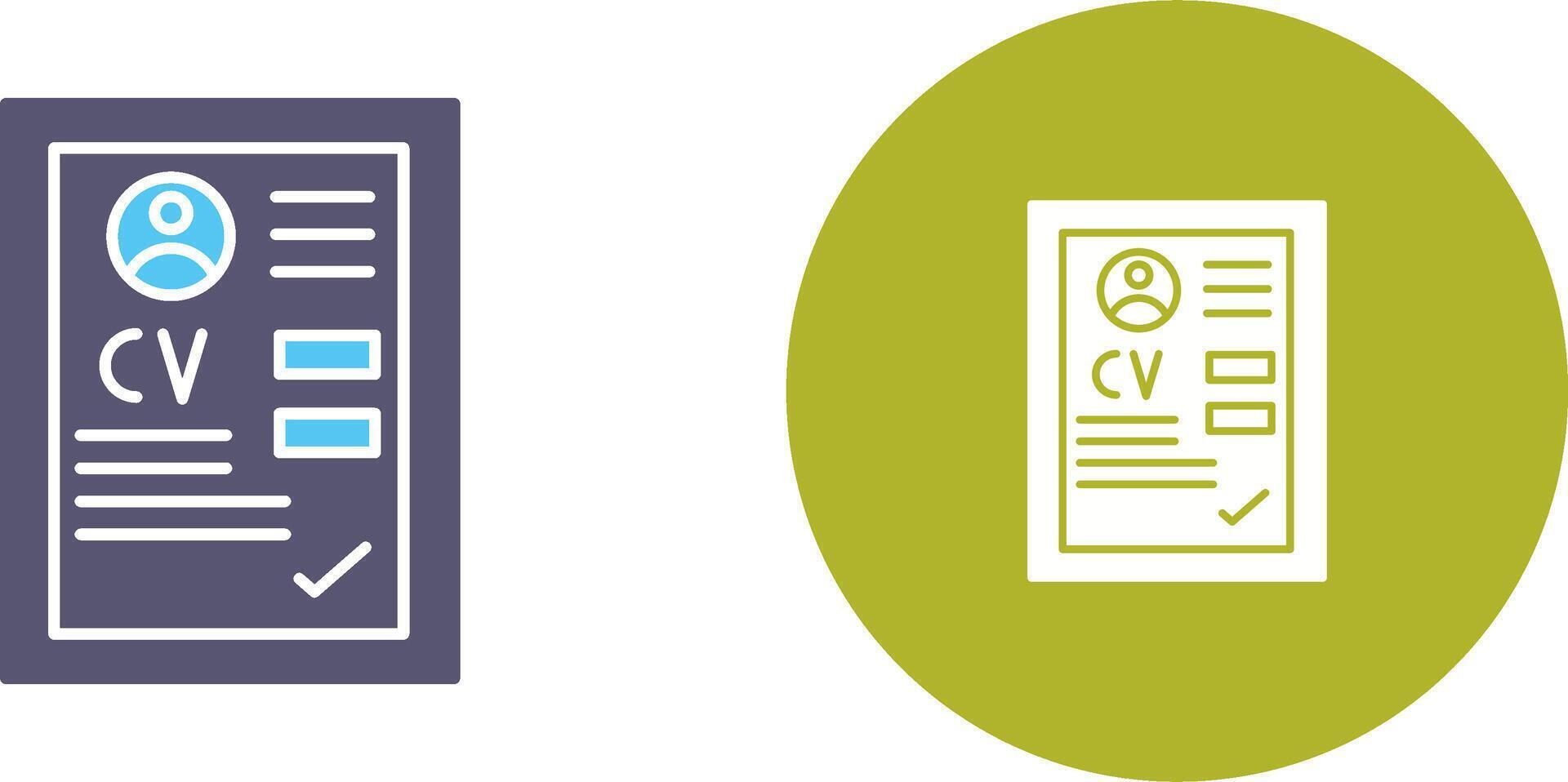 CV Icon Design vector