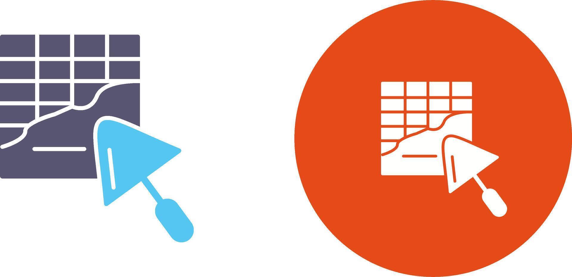 Plastering Icon Design vector