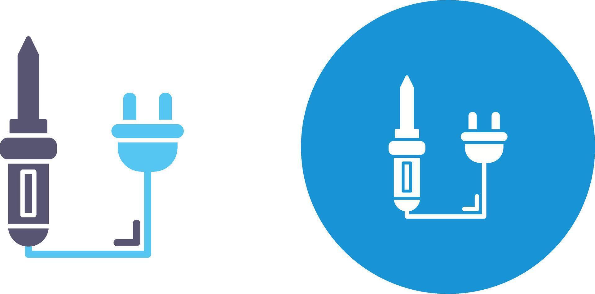 Soldering Iron Icon Design vector