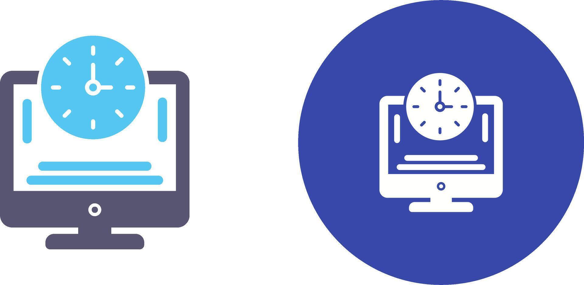 Online Time Icon Design vector