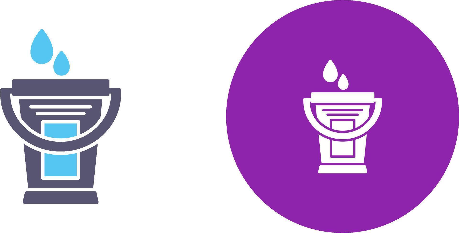 Water Bucket Icon Design vector