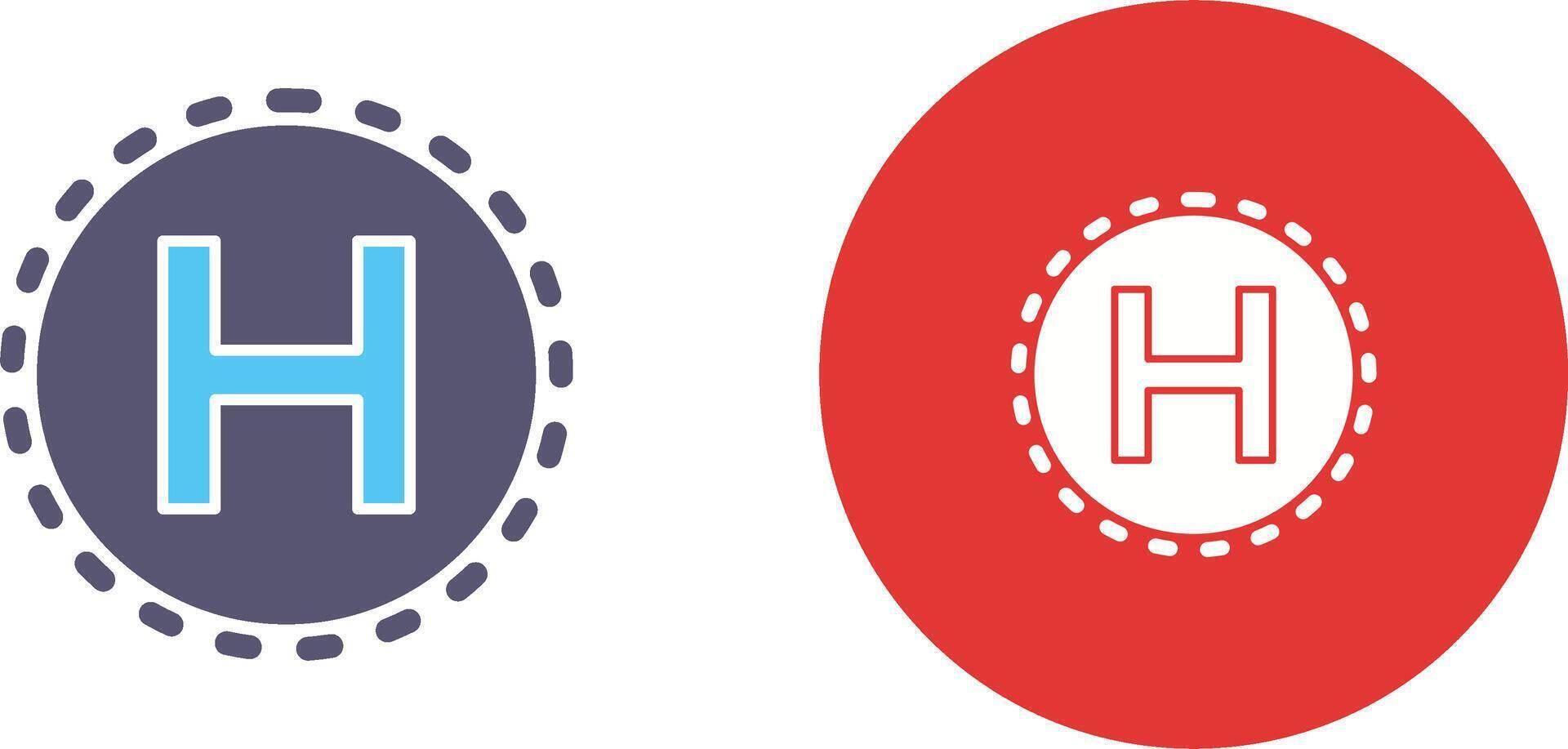 Helipad Icon Design vector