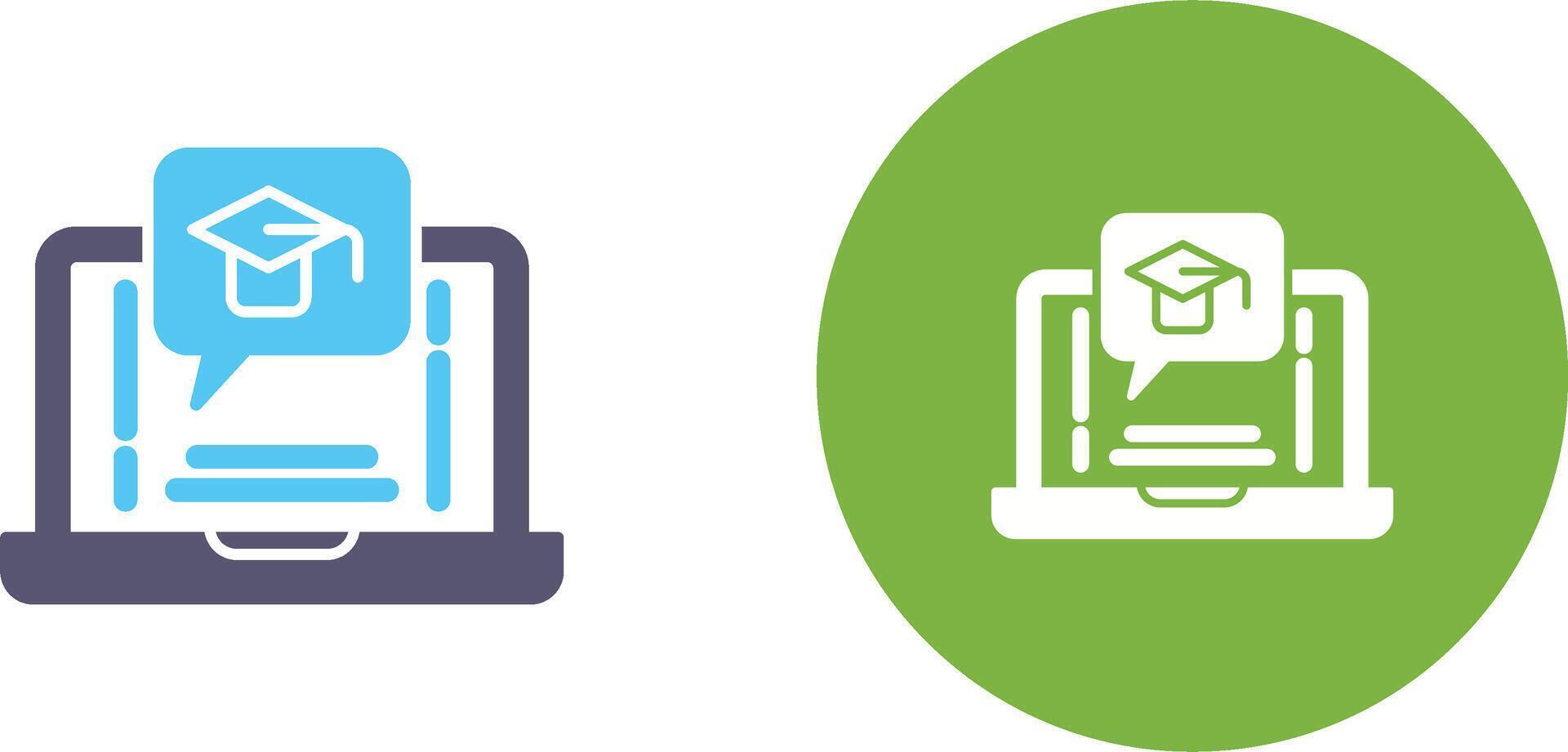 E Learning Icon Design vector