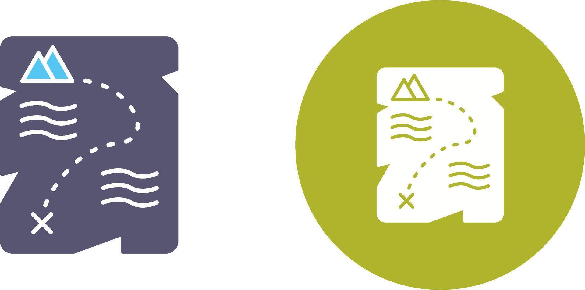 Treasure Map Icon Design vector