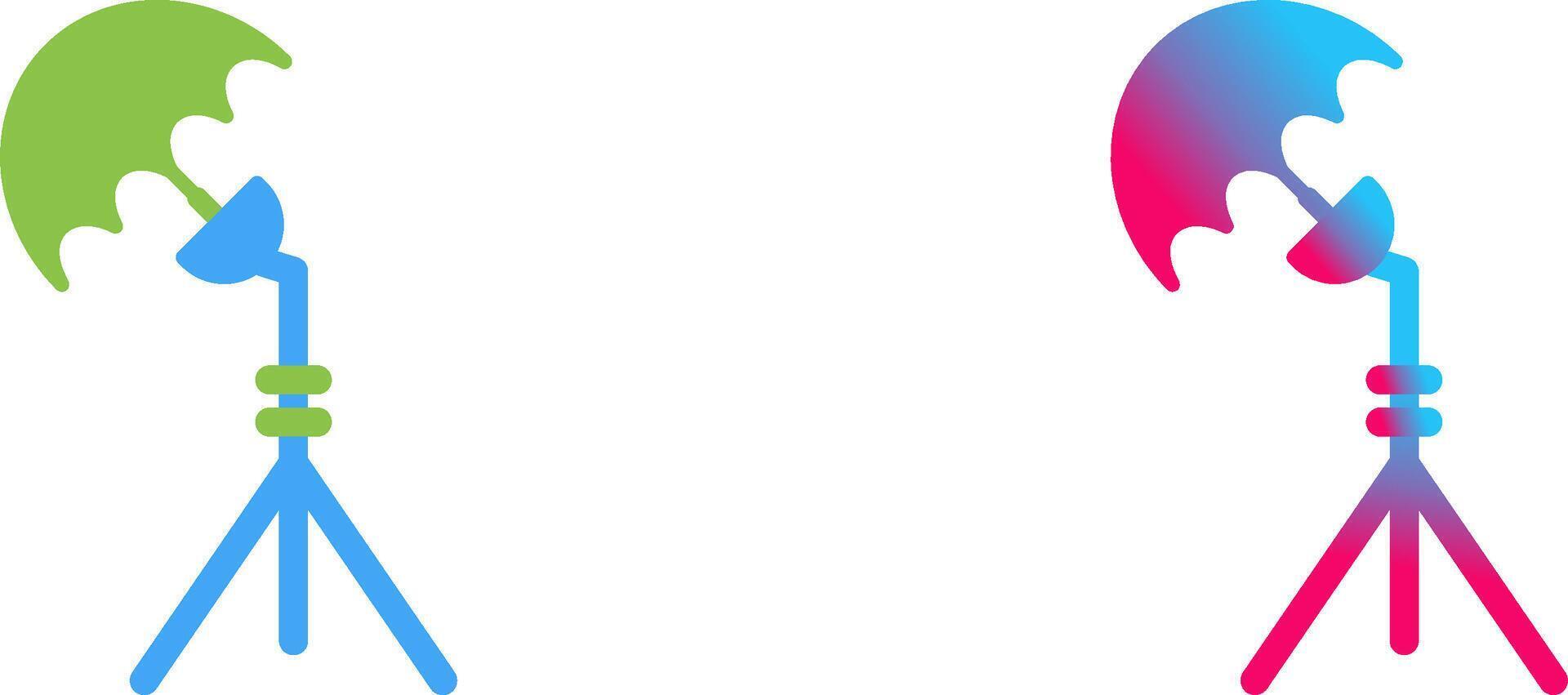 Unique Light Stand Icon Design vector