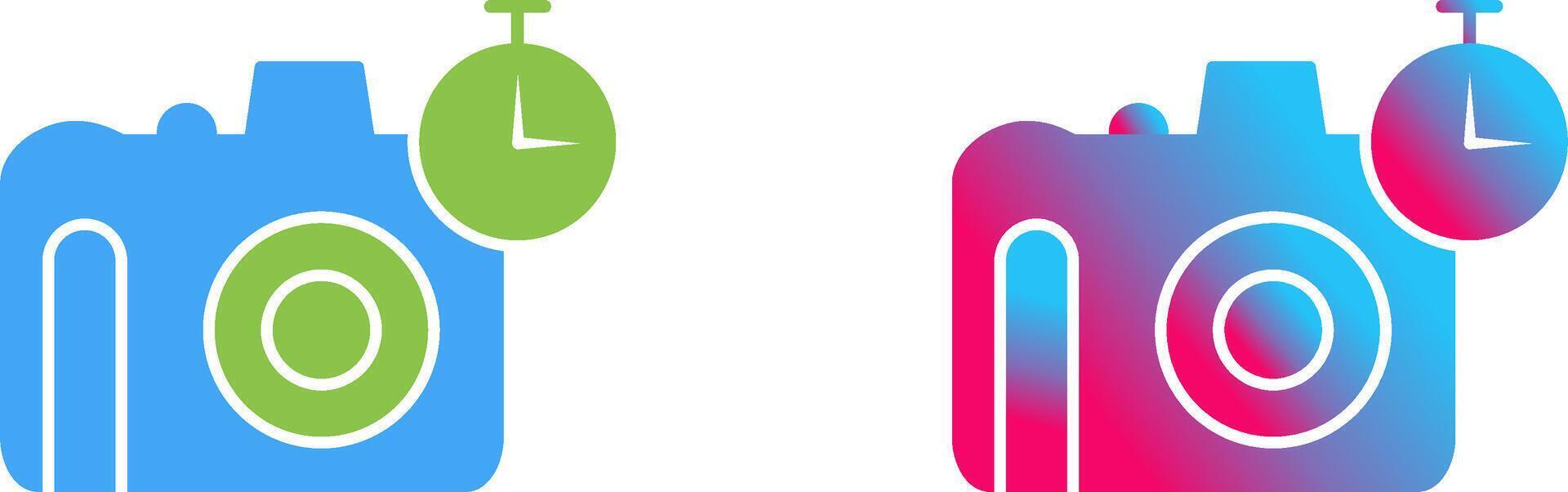 Unique Timer on Camera Icon Design vector