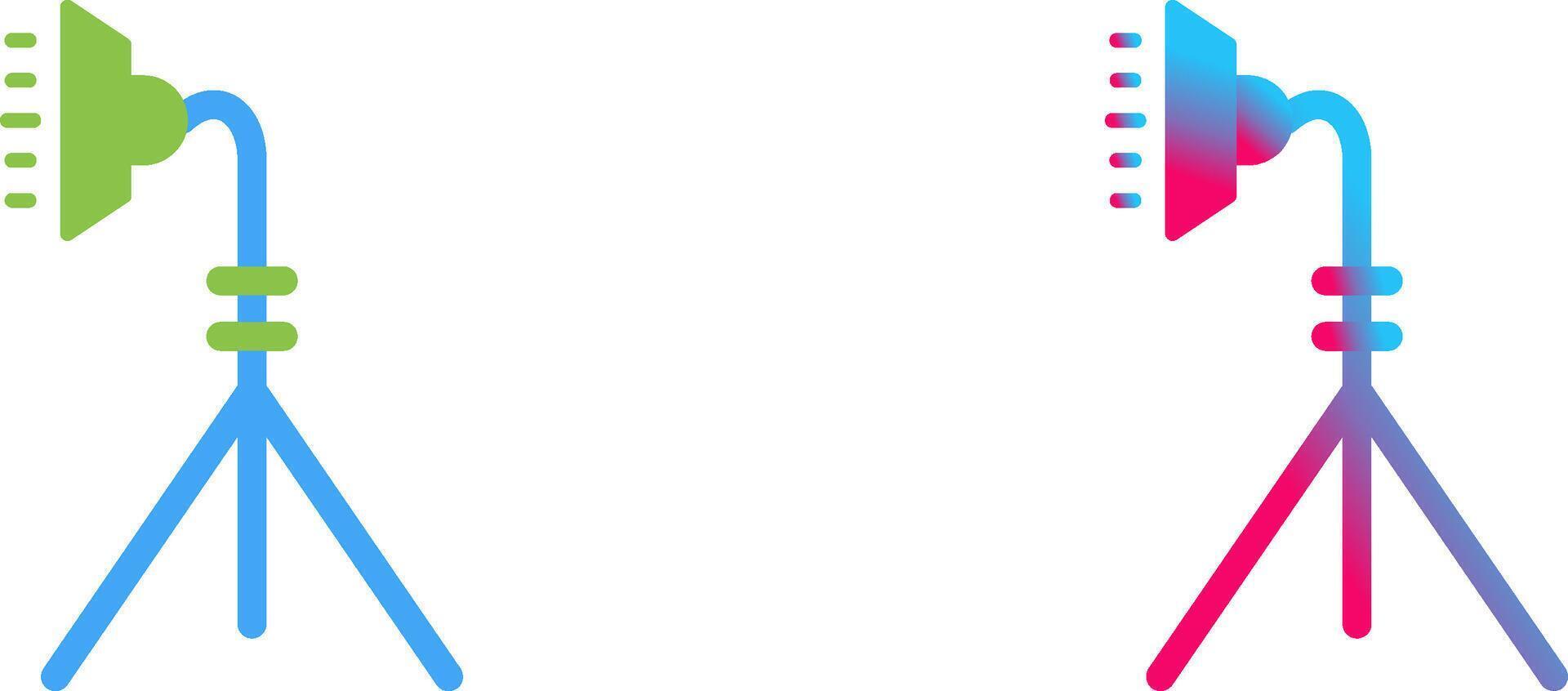 Unique Light Stand Icon Design vector
