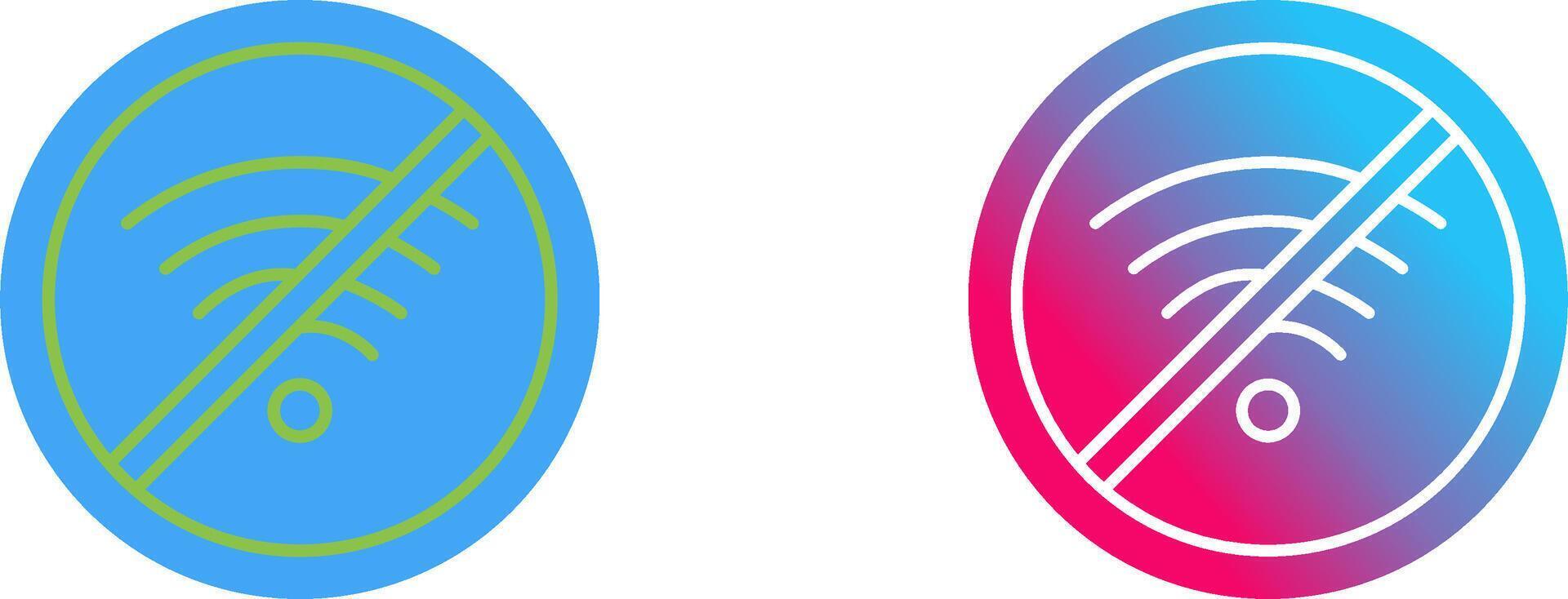 No Wifi Icon Design vector