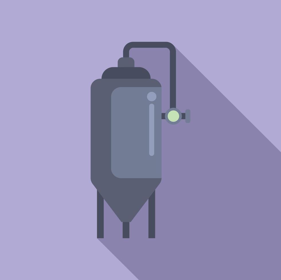 Flat design illustration of industrial fermenter vector