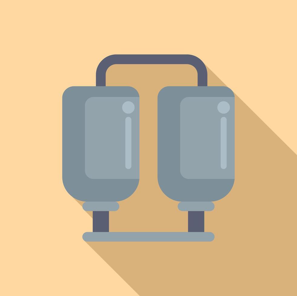 Flat design oxygen tank illustration vector