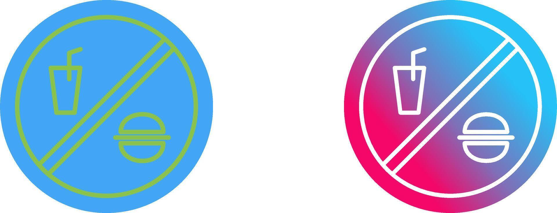 No Food or Drinks Icon Design vector