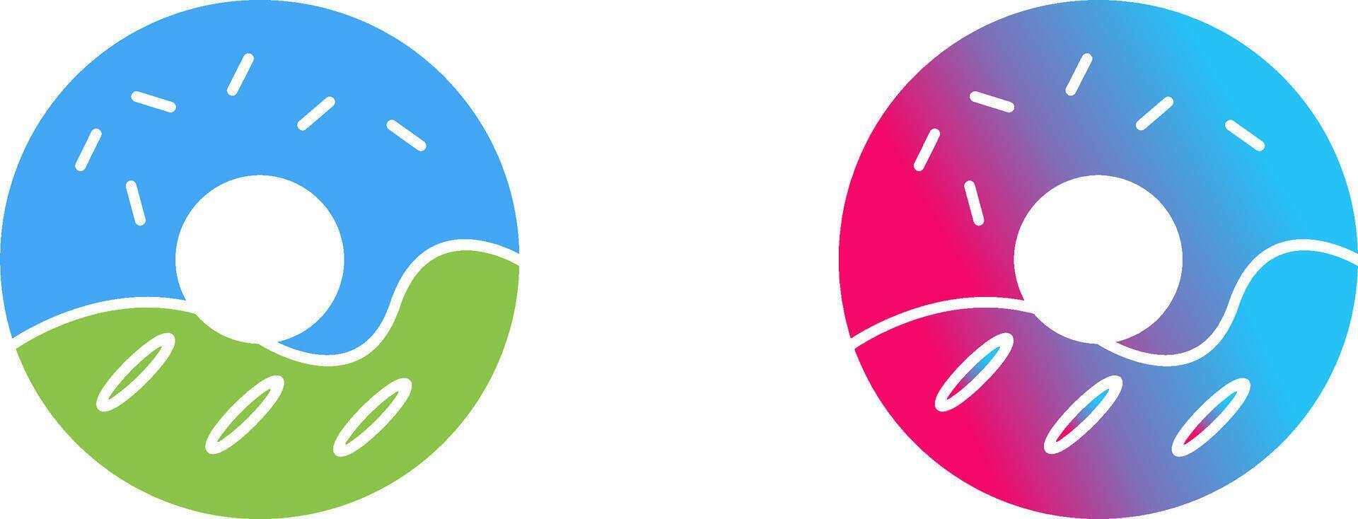 Cream Doughnut Icon Design vector