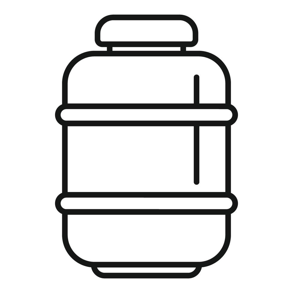Line art illustration of a water bottle vector