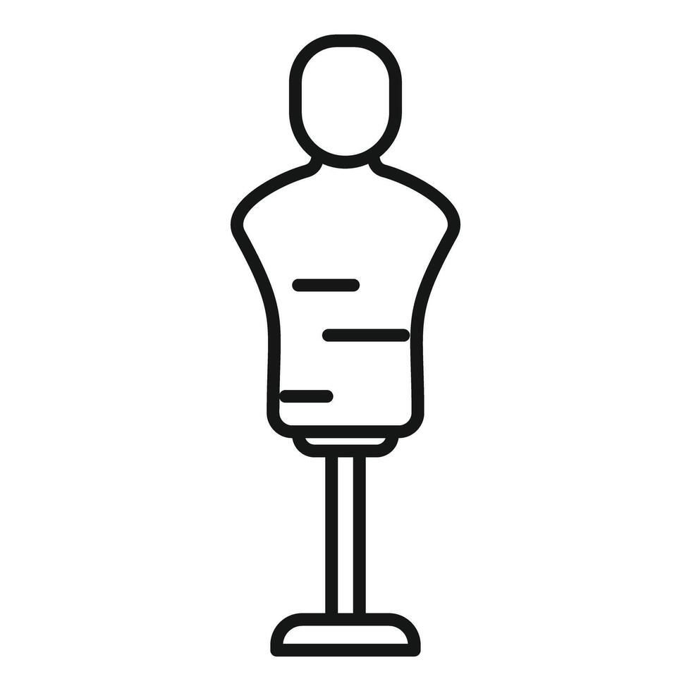 Minimalist line drawing of a mannequin for fashion design vector