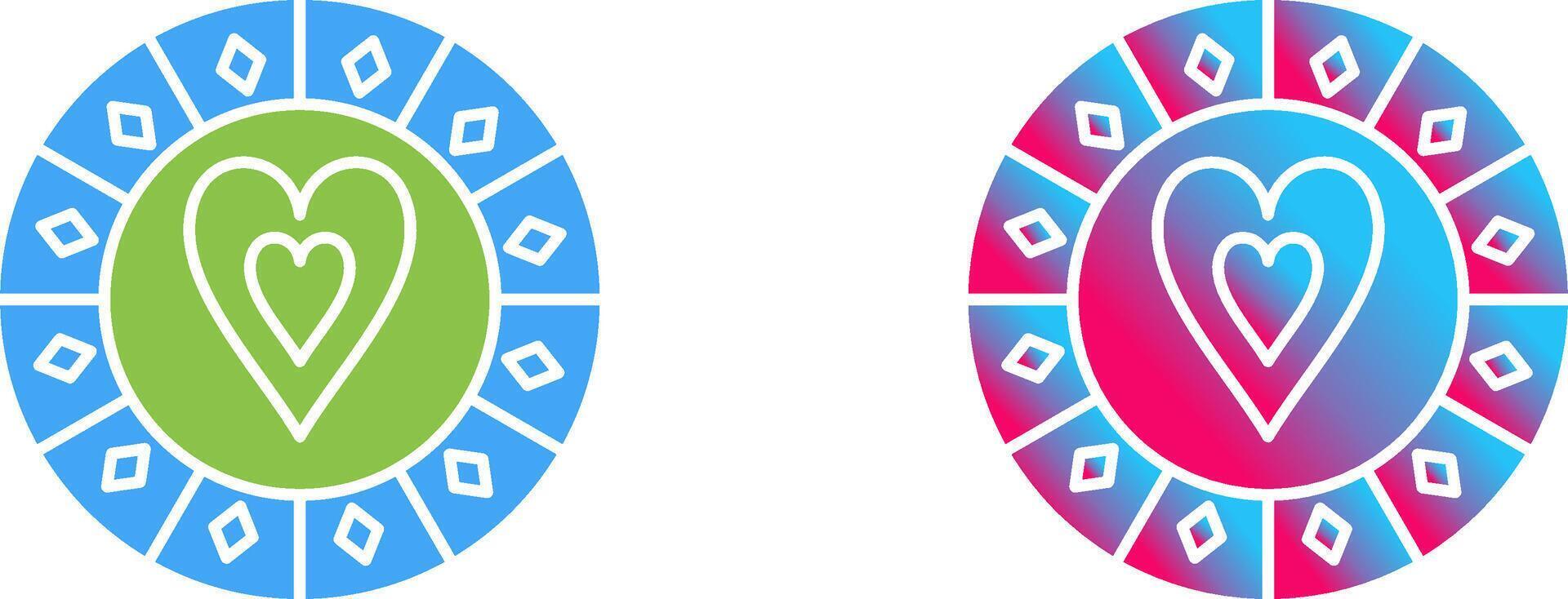 Heart Chip Icon Design vector